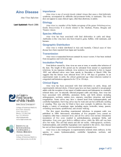 Aino Disease - The Center for Food Security and Public Health