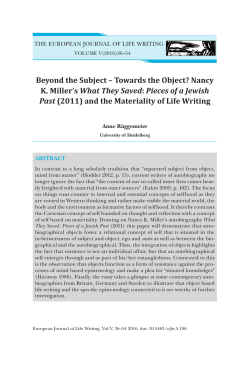 Print this article - European Journal of Life Writing