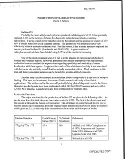 production of radioactive iodine.