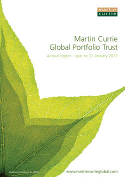 Martin Currie Global Portfolio Trust