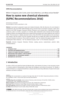 How to name new chemical elements (IUPAC