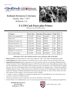 $ 5,550 Cash Purse plus Primes