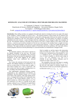 kinematic analysis of universal split heads for milling machines