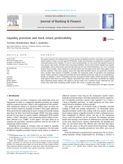 Liquidity provision and stock return predictability