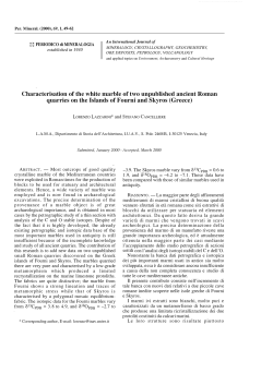 Characterisation of the white marble of two unpublished ancient