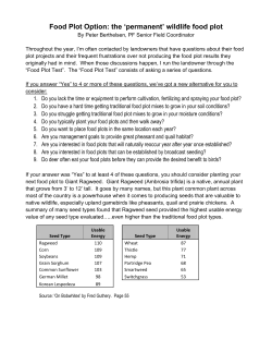 Food Plot Option - Nebraska Pheasants Forever