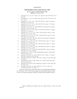 CHAPTER II THE BOMBAY MOLASSES RULES, 1955