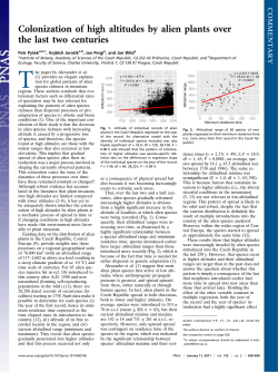 Colonization of high altitudes by alien plants over the last two