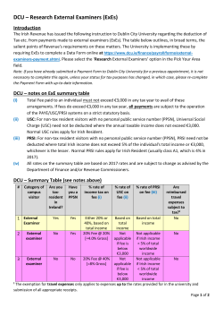 DCU &ndash; Research External Examiners (ExEs)