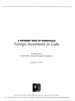 Foreign Investment in Cuba