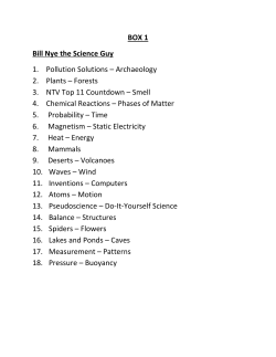 BOX 1 Bill Nye the Science Guy 1. Pollution Solutions