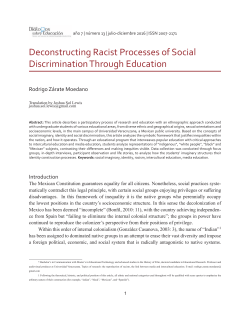Deconstructing Racist Processes of Social Discrimination Through