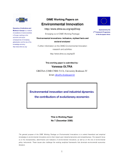 Environmental Innovation