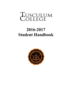 Student Handbook - Tusculum College