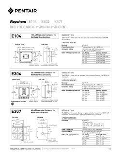 Raychem E104E304E307 Installation Manual