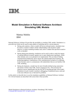 Model Simulation in Rational Software Architect: Simulating UML
