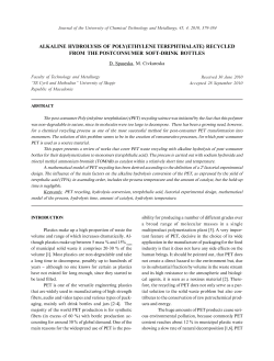 alkaline hydrolysis of poly(ethylene terephthalate) recycled from the