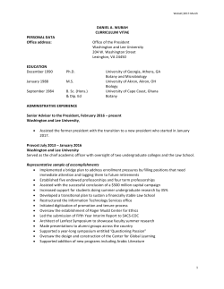 DANIEL A. WUBAH CURRICULUM VITAE PERSONAL DATA Office