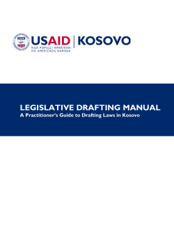 THE LEGISLATIVE PROCESS IN KOSOVO