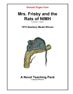 Mrs. Frisby and the Rats of NIMH