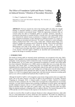 Effect of foundation uplift on induced vibration of secondary