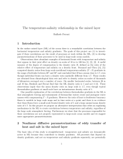 The temperature-salinity relationship in the mixed