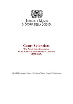 Courtly Scientists [Scienziati a Corte] - Exhibits on-line