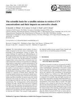 The scientific basis for a satellite mission to retrieve CCN