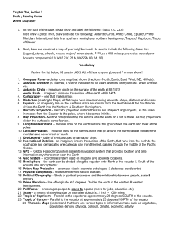 Chapter One, Section 2 Study / Reading Guide World Geography 1