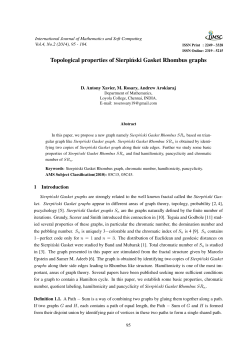 Topological properties of Sierpinski Gasket Rhombus graphs