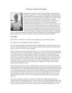 Dr. Robert M. Laughlin - Maya Exploration Center