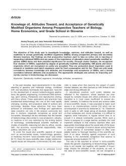 Knowlege of, attitudes toward, and acceptance of