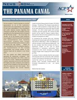 the panama canal - Panama Canal Authority