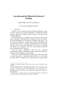 Lucretia and the Historical System of Noxality
