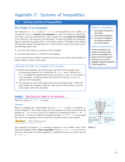 Systems of Inequalities