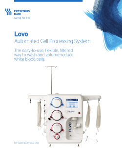 Lovo Product Sheet - Fresenius Kabi