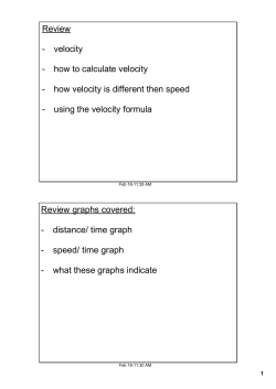 Review velocity how to calculate velocity how velocity is different