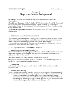 Supreme Court - Background