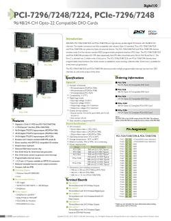 PCIe-7296 Datasheet - Mouser Electronics