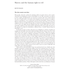 Slavery and the human right to evil
