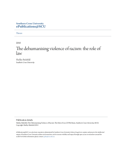 The dehumanising violence of racism: the role of law