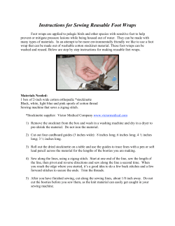 Instructions for Sewing Reusable Foot Wraps