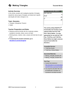 Making Triangles - TI Education