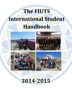 2014-2015 The FIUTS International Student Handbook