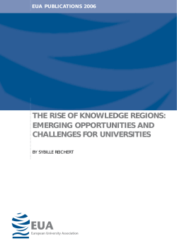 the rise of knowledge regions: emerging opportunities and