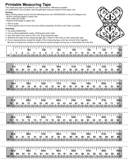 Printable Measuring Tape