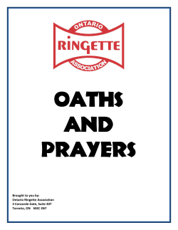 Oathes and Prayers - Ontario Ringette Association