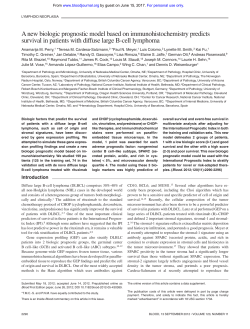 A new biologic prognostic model based on