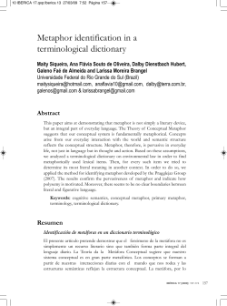 Metaphor identification in a terminological dictionary