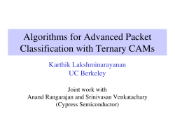 Algorithms for Advanced Packet Classification with Ternary CAMs